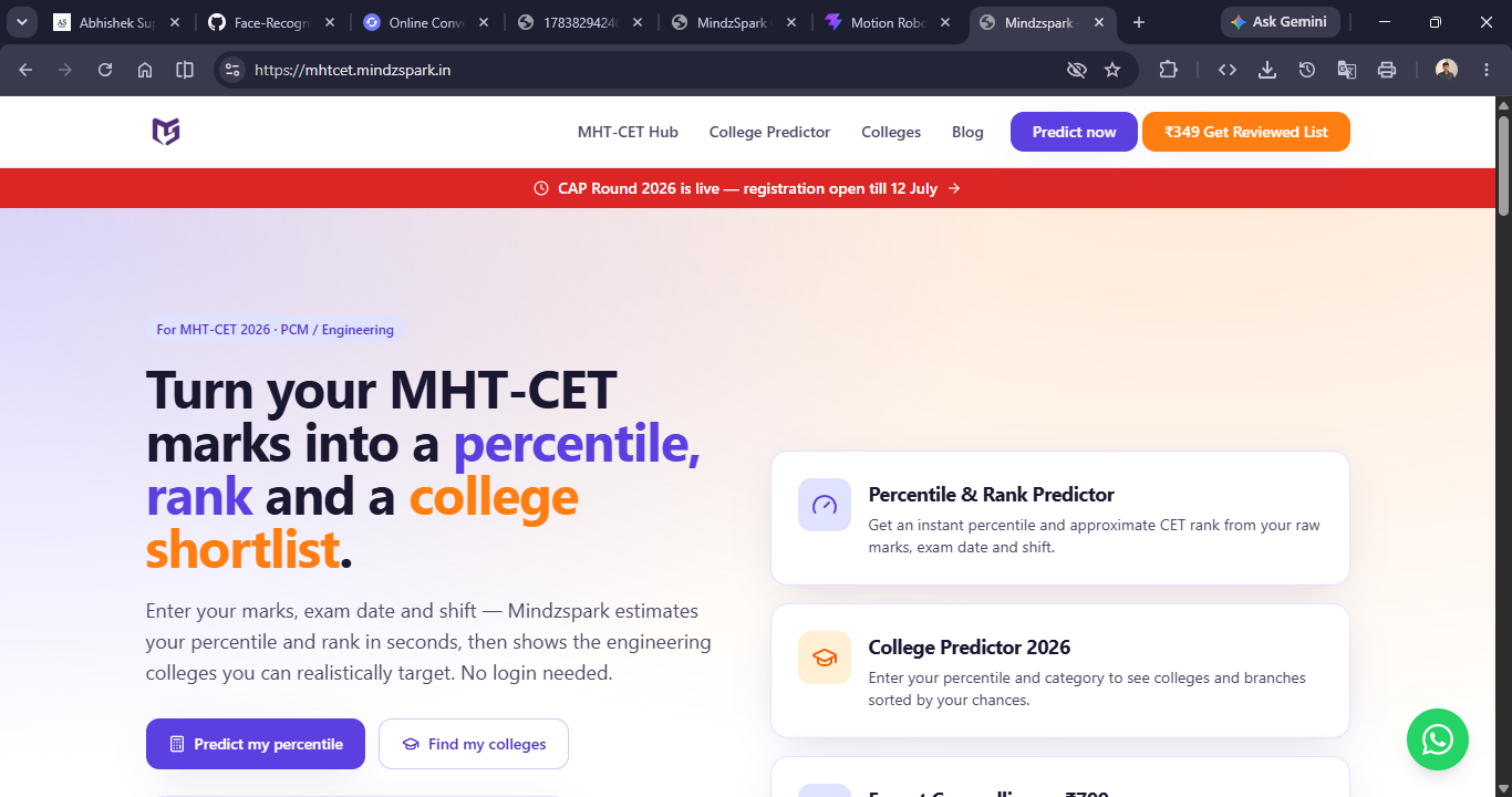 Screenshot placeholder for the MHT-CET cutoff data pipeline output